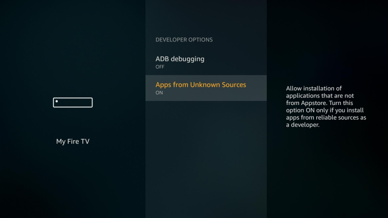 Apps from Unknown Sources switch